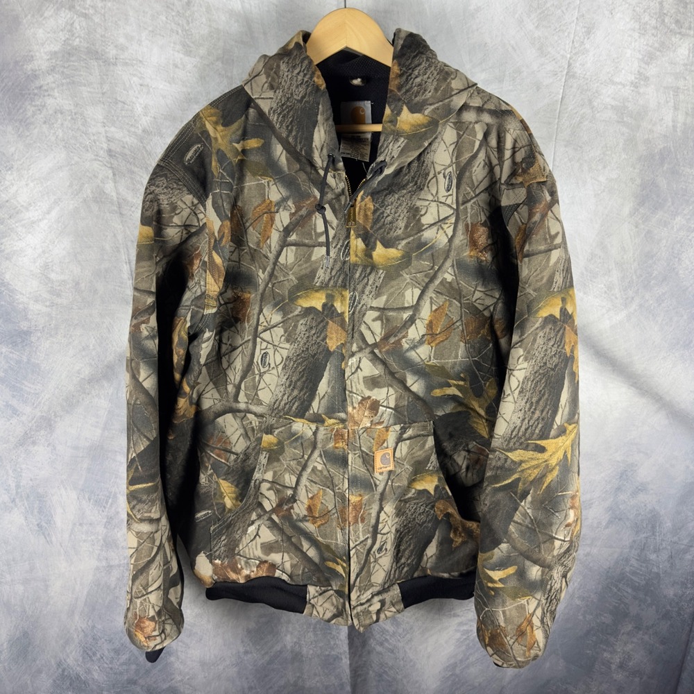 Carhartt J144 CMO Camo Active Jacket Mens XL Tall Realtree Hardwoods Thermal USA